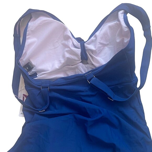 Women's One-Piece Swimdress Knotted Front Bow Tie Wireless Padded Swimsuit M - Picture 6 of 6